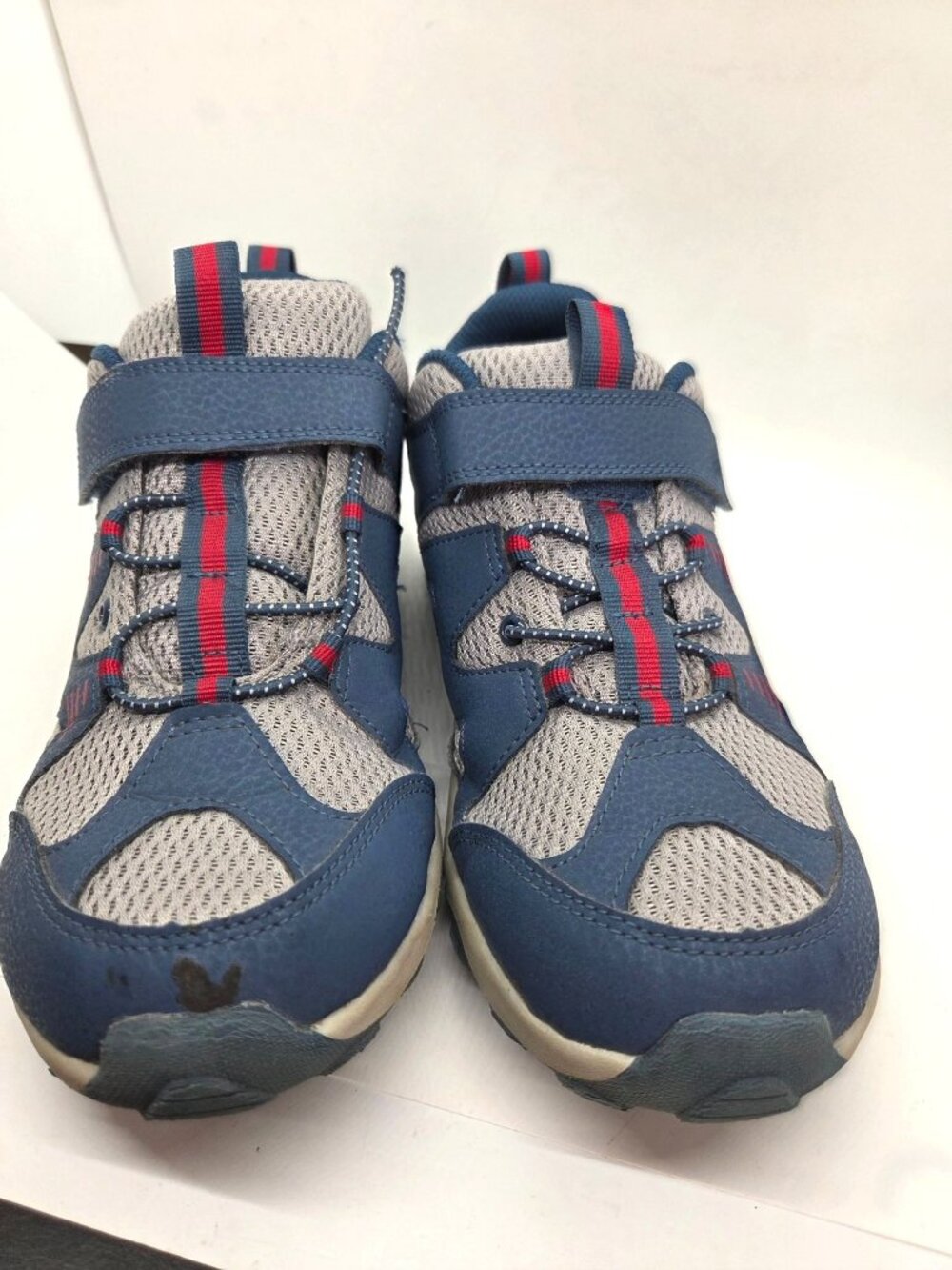 Kids Merrell Blue Gray Hiking Shoes US 7W hook & Loop Closure comfort walking - Picture 2 of 9